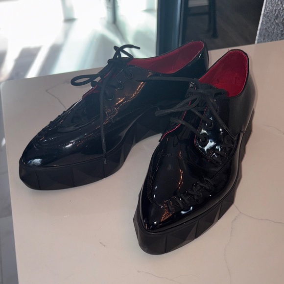 Kat Von D Black Patent Bauhaus Creeper shoes Gothic punk rocker - Picture 6 of 10